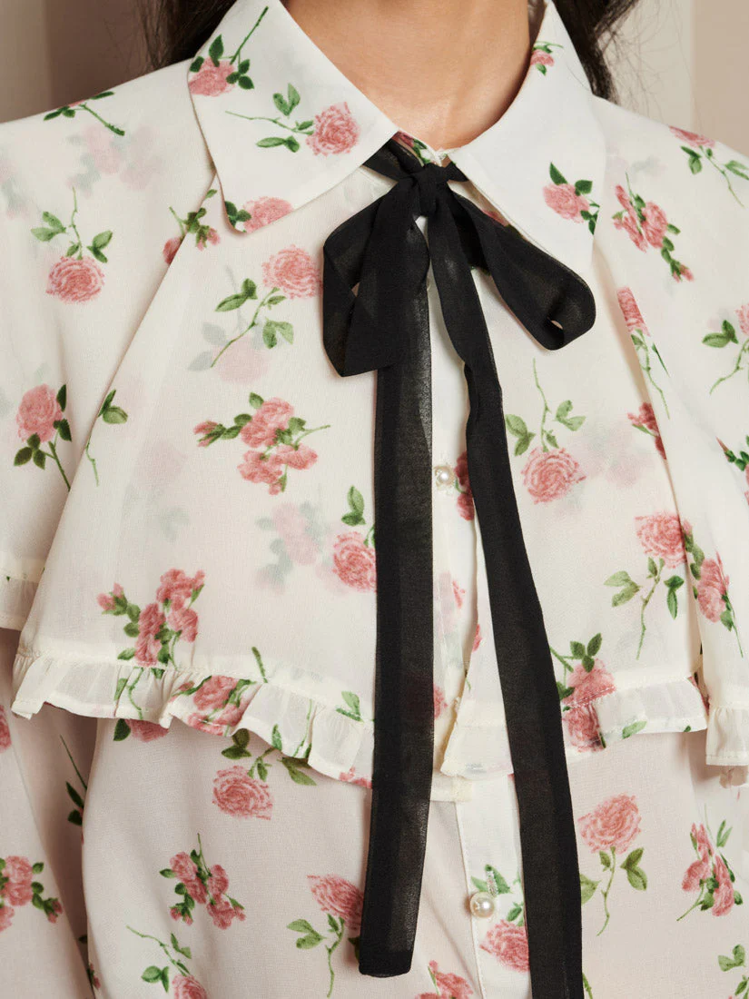 Bay Flora Cape Blouse - Image 6