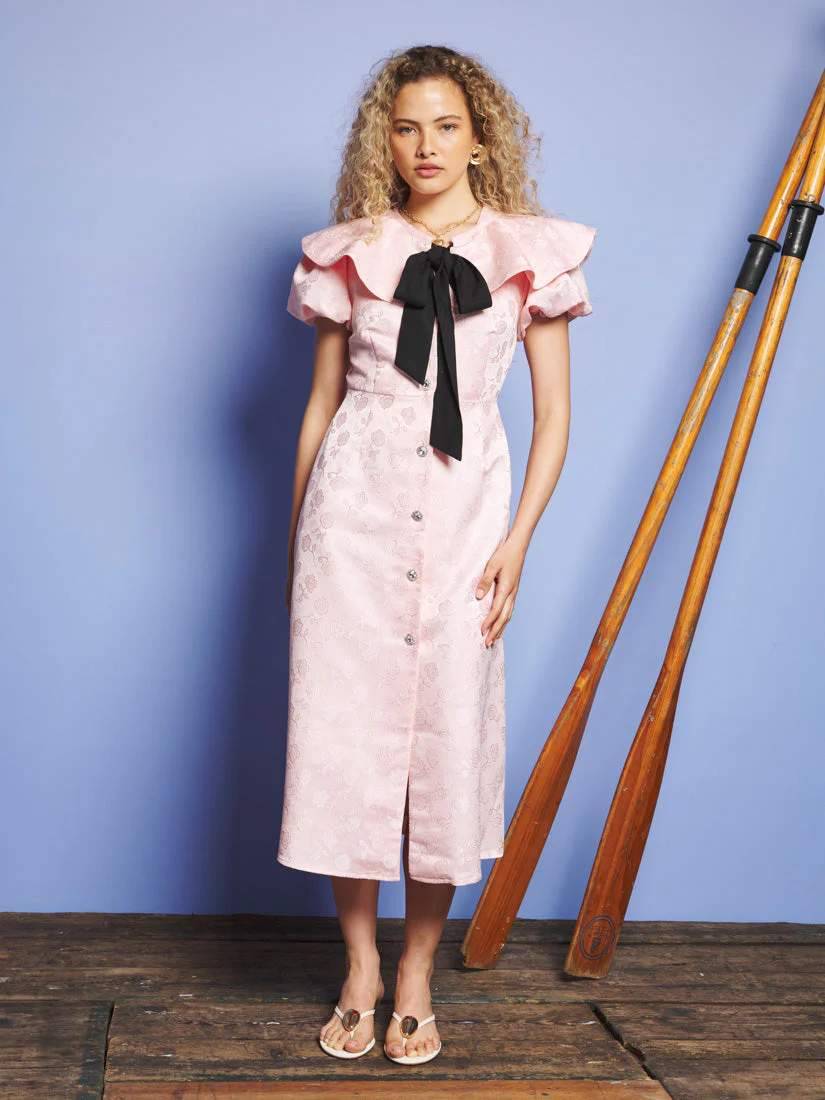 Hazel Jacquard Midi Dress - Image 7