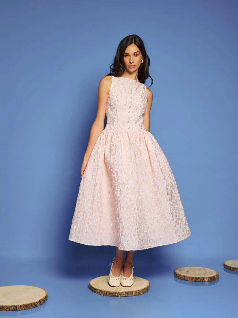 <b>DREAM</b> Sun Soaked Jacquard Midi Dress - Image 4