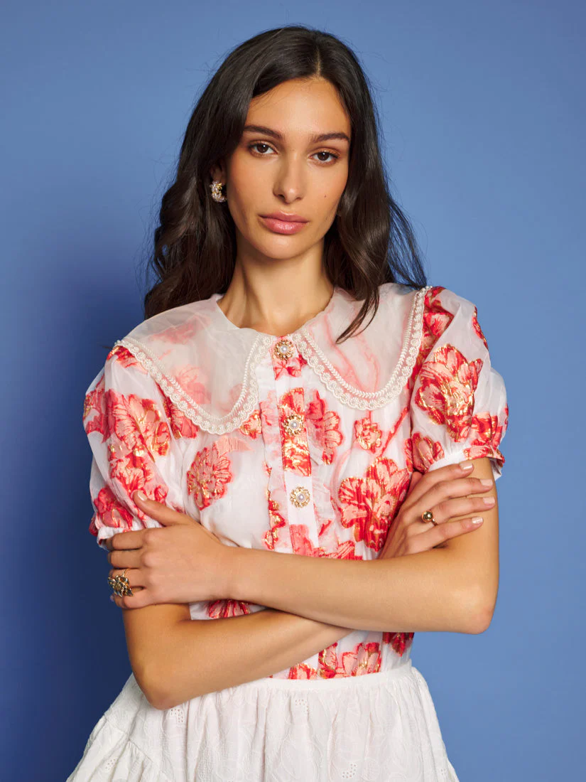 <b>DREAM</b> Willa Jacquard Blouse - Image 5